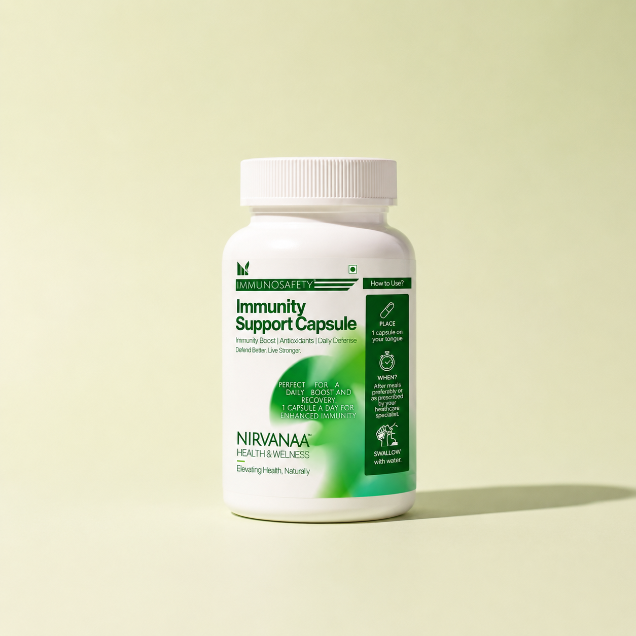 IMMUNOSAFETY Immunity Support Capsules | with Amla, Tulsi, Moringa, Neem, Garlic & Turmeric | Antioxidants & Daily Defense