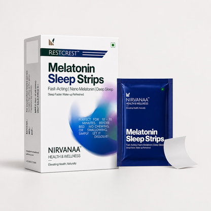 RESTCREST Melatonin Sleep Strips 5mg | Fast Absorbing, Non-Habit Forming, Promotes Deep Sleep | Eases Jet Lag | Sugar-Free | Mint Flavour