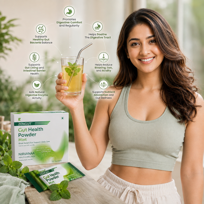 ZENGUT Gut Health Powder with Probiotics & Prebiotics | Mint for Bloat Relief, Digestion Support & Daily Gut Care