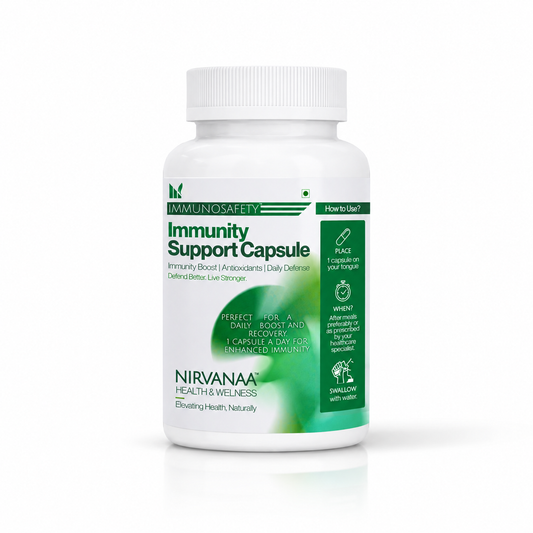 IMMUNOSAFETY Immunity Support Capsules | with Amla, Tulsi, Moringa, Neem, Garlic & Turmeric | Antioxidants & Daily Defense